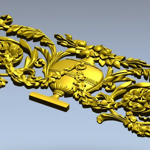 Neoclassical Urn Cartouche - STL 3D Model for CNC