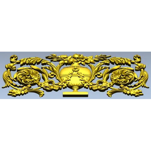 Neoclassical Urn Cartouche - STL 3D Model for CNC