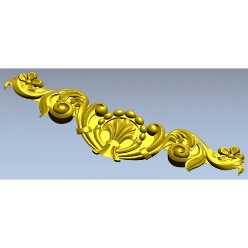 Baroque acanthus applique - STL 3D model for CNC