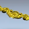 Baroque acanthus applique - STL 3D model for CNC