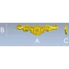 Baroque acanthus applique - STL 3D model for CNC