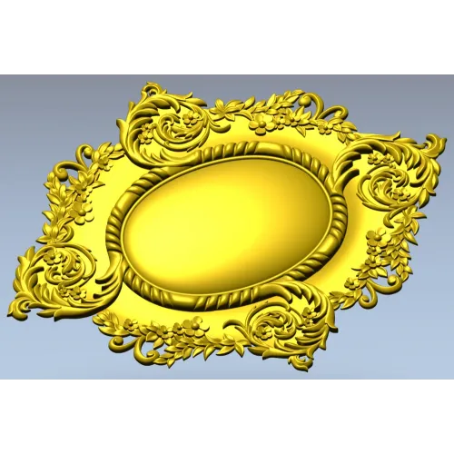 Рококо картуш овальный - stl модель для ЧПУ