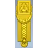 Classical Rosette Laurel Vertical Applique STL