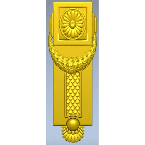 Classical Rosette Laurel Vertical Applique STL