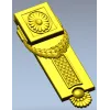 Classical Rosette Laurel Vertical Applique STL