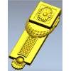 Classical Rosette Laurel Vertical Applique STL