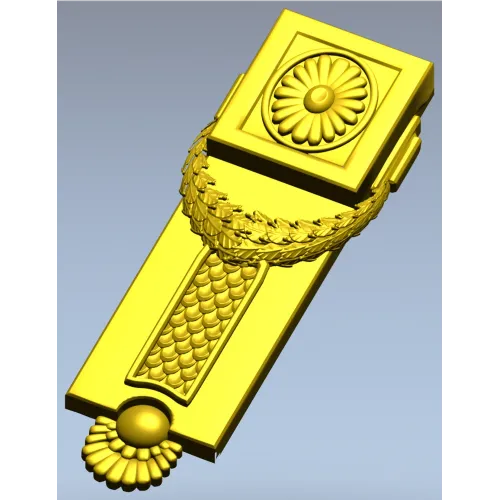 Classical Rosette Laurel Vertical Applique STL