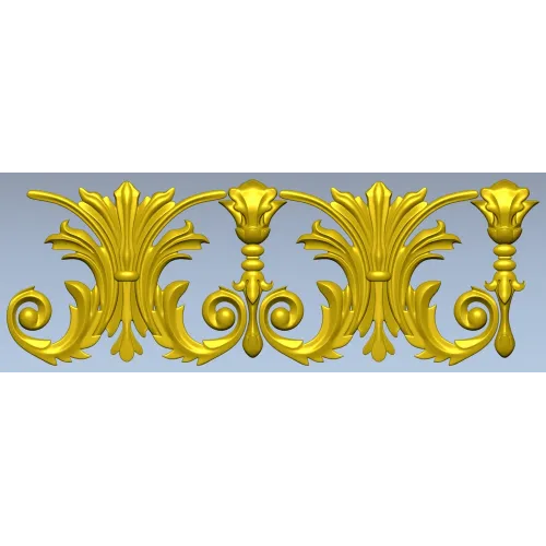 Acanthus Frieze STL 3D model for CNC carving
