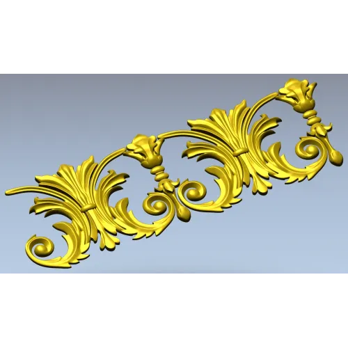 Acanthus Frieze STL 3D model for CNC carving