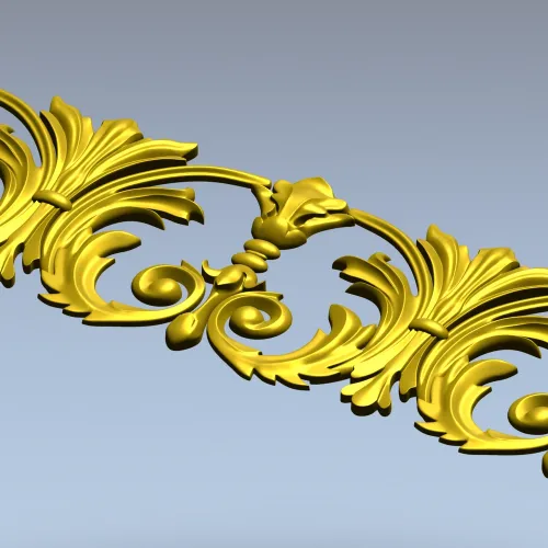 Acanthus Frieze STL 3D model for CNC carving