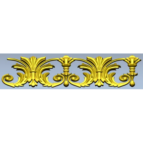 Acanthus Frieze STL 3D model for CNC carving