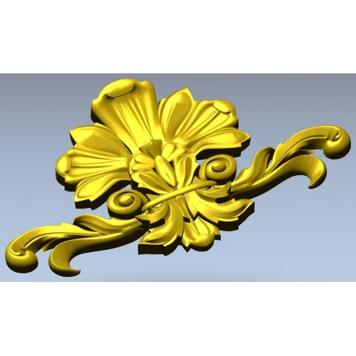 Декоративный картуш с акантовыми листьями - 3D модель STL для ЧПУ
