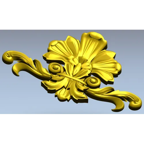 Декоративный картуш с акантовыми листьями - 3D модель STL для ЧПУ