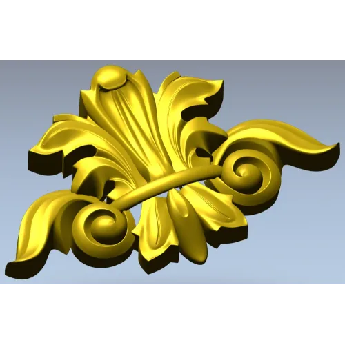 Акантовый декоративный картуш - 3D модель STL для ЧПУ