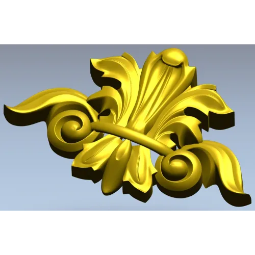 Акантовый декоративный картуш - 3D модель STL для ЧПУ
