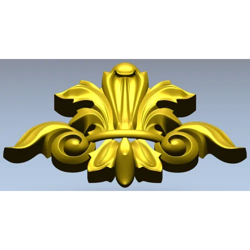 Акантовый декоративный картуш - 3D модель STL для ЧПУ