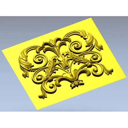 Baroque Acanthus Relief Panel STL for CNC