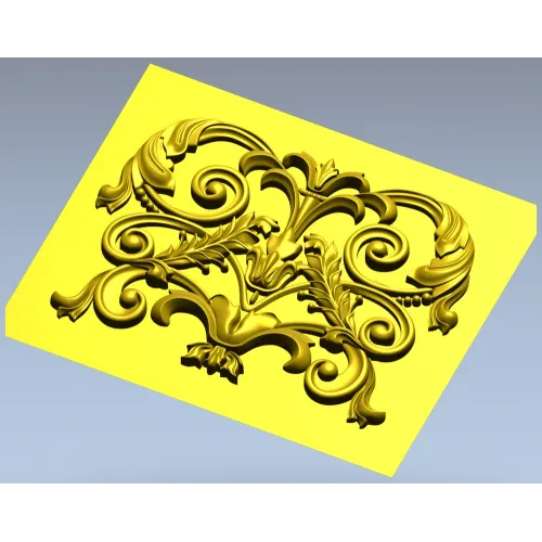 Baroque Acanthus Relief Panel STL for CNC