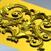 Baroque Acanthus Relief Panel STL for CNC