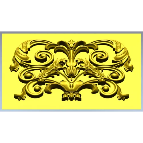 Baroque Acanthus Relief Panel STL for CNC
