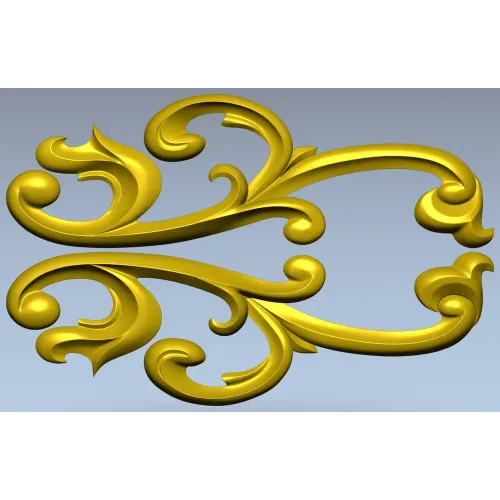 Acanthus Scroll Decorative STL for CNC Milling