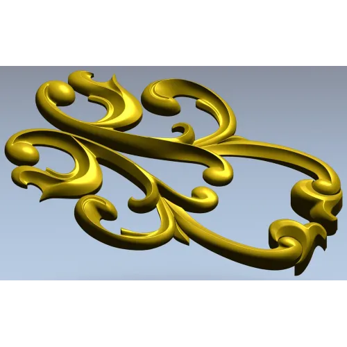 Acanthus Scroll Decorative STL for CNC Milling