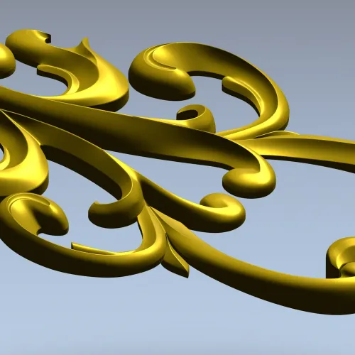 Acanthus Scroll Decorative STL for CNC Milling