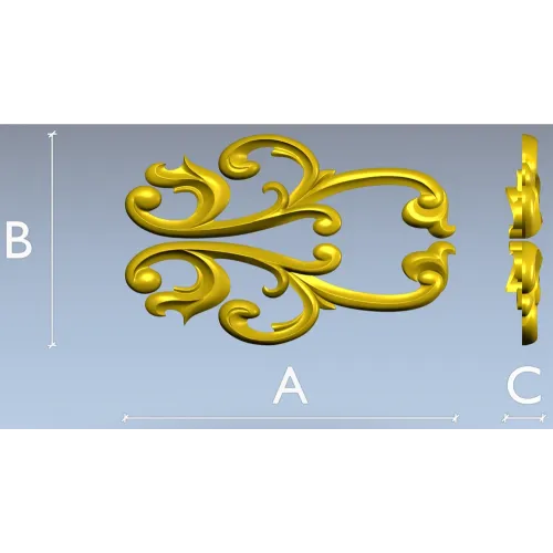 Acanthus Scroll Decorative STL for CNC Milling