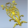 Вертикальный декоративный картуш "Вазон Флоралис" - stl файл для ЧПУ