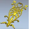 Вертикальный декоративный картуш "Вазон Флоралис" - stl файл для ЧПУ