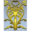 Вертикальный декоративный картуш "Вазон Флоралис" - stl файл для ЧПУ