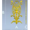 Вертикальный декоративный картуш "Вазон Флоралис" - stl файл для ЧПУ