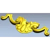 Декоративный картуш "Ракушка и завитки" - 3D модель STL для ЧПУ