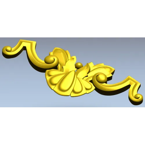 Декоративный картуш "Ракушка и завитки" - 3D модель STL для ЧПУ