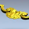 Декоративный картуш "Ракушка и завитки" - 3D модель STL для ЧПУ