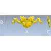 Декоративный картуш "Ракушка и завитки" - 3D модель STL для ЧПУ