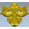 Декоративный картуш в стиле акантовой резьбы - STL для ЧПУ