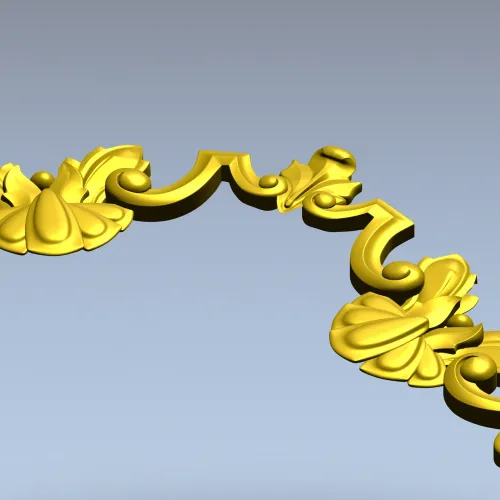 Baroque Shell Crest - 3D STL model for CNC carving