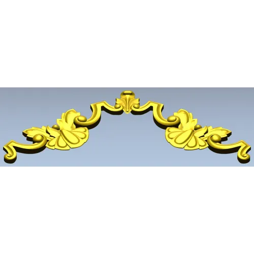 Baroque Shell Crest - 3D STL model for CNC carving