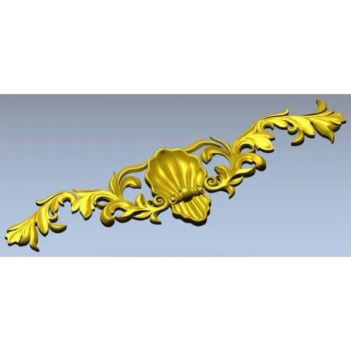 Декоративный картуш с раковиной - STL для ЧПУ