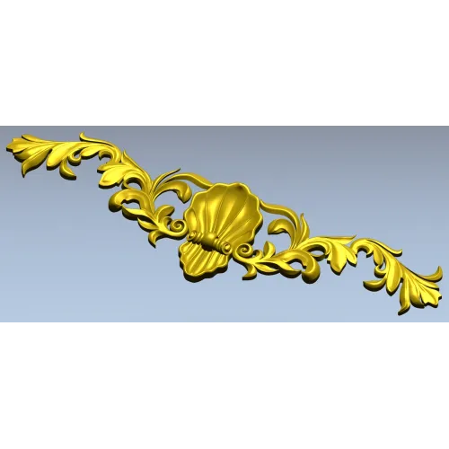 Декоративный картуш с раковиной - STL для ЧПУ