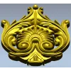 Рокайльный картуш с раковиной - stl модель для ЧПУ