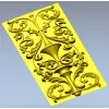 Декоративная вертикальная панель с вазой и акантовыми завитками - STL для ЧПУ