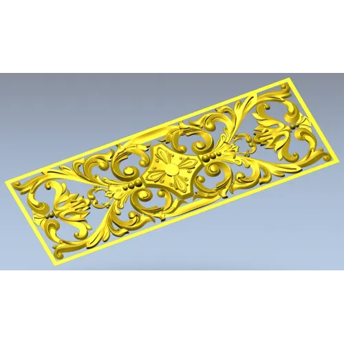 Baroque Acanthus Rectangular Panel - STL for CNC