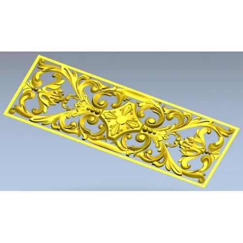 Baroque Acanthus Rectangular Panel - STL for CNC
