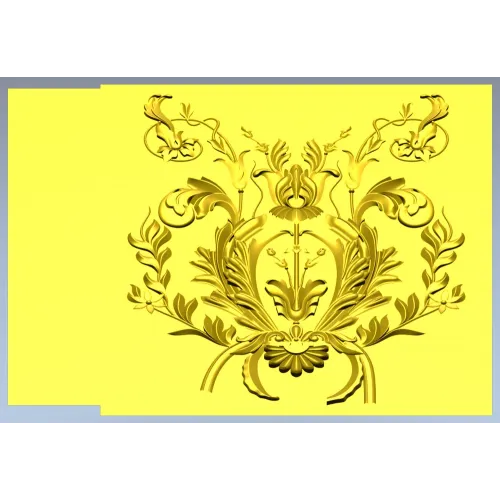 Классический орнаментальный картуш - 3D модель STL для ЧПУ