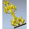 Навершие вензель с грифонами - 3D модель STL для ЧПУ
