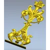 Навершие вензель с грифонами - 3D модель STL для ЧПУ