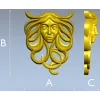 Horned Maiden Decorative Relief STL