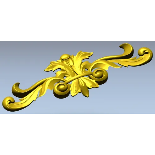 Ornamental Acanthus Applique STL for CNC